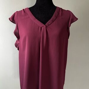Philosophy Deep Burgundy Blouse